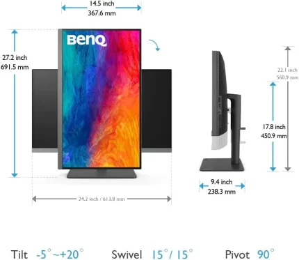 Monitor Benq para Diseño 4K UHD 27_ 4K_ PD2706U